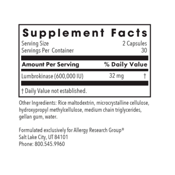 Lumbrokinase Circulatory Systemic Enzymes