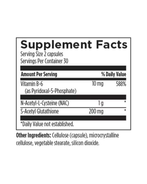 S-Acetyl Glutathione + NAC — Advanced Cellular Antioxidant Support