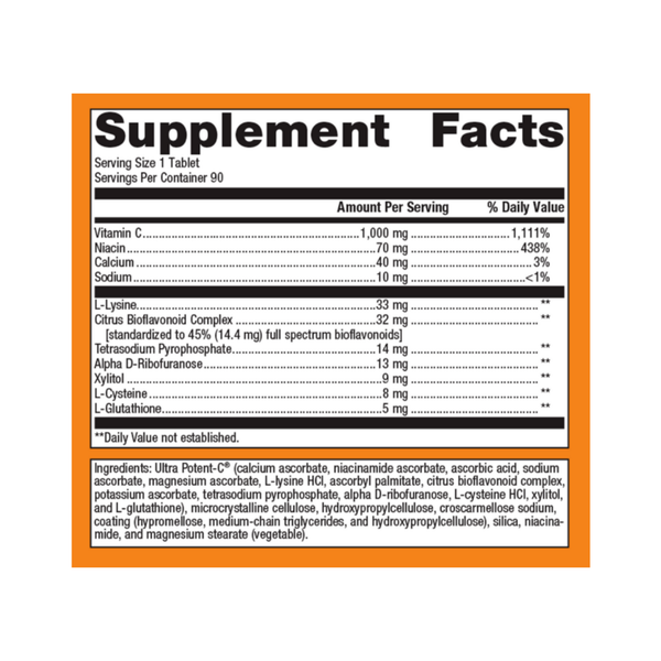 Ultra Potent-C® 1000 – Buffered Vitamin C with Antioxidant Support