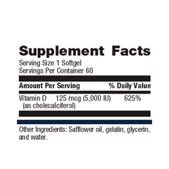 Vitamin D3 5000 – High-Potency Vitamin D3 (125 mcg / 5,000 IU)