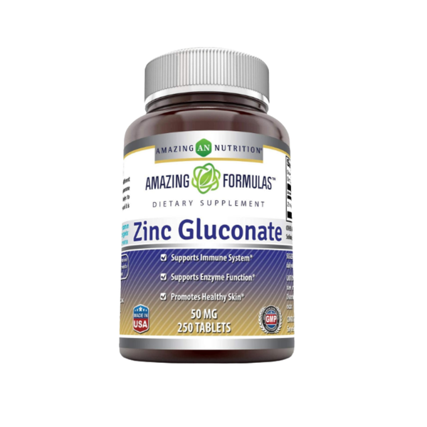 Zinc Gluconate 50 mg – Immune Support, Enzyme Function & Healthy Skin Supplement