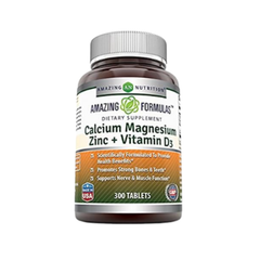 Calcium Magnesium Zinc with Vitamin D3 – Bone, Muscle & Immune Support Mineral Supplement (50 Servings)