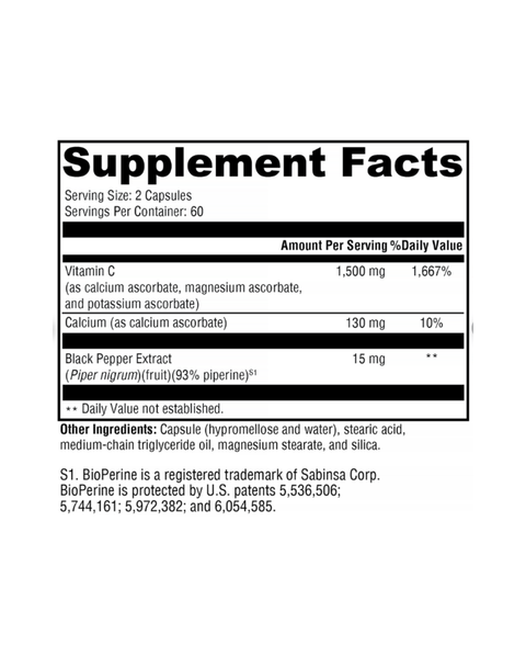 Xcellent C™ Vitamin C with BioPerine®
