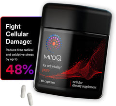 MitoQ Pure Advanced Mitochondria Supplement - Superior Bioavailability to CoQ10 - Patented Vitality Supplement for Sustained Energy, Heart Health, Metabolic Support, and Healthy Aging