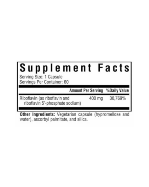 Riboflavin (Vitamin B2) 400 mg – Energy, Growth & Cellular Support