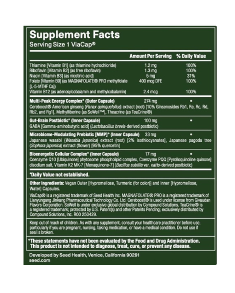 AM-02™ Energy + Focus – Caffeine-Free Nootropic Supplement for Mental Clarity, Focus & All-Day Energy Support