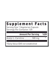Acetyl L-Carnitine 500mg Energy Support