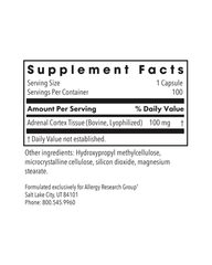 Adrenal Cortex Glandular 100mg Stress Support