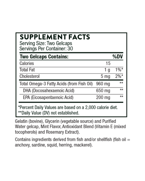 High DHA Omega-3 – Brain, Cognitive, and Nerve Support with EPA