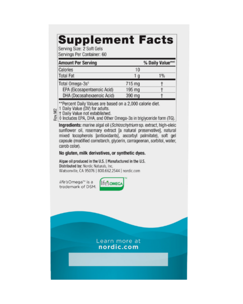 Algae Omega – Plant-Based EPA & DHA for Heart, Brain & Vision Support