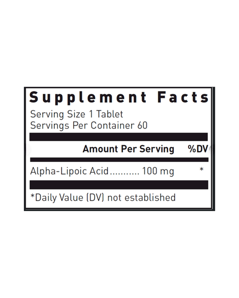 Alpha Lipoic Acid 100mg Antioxidant Support