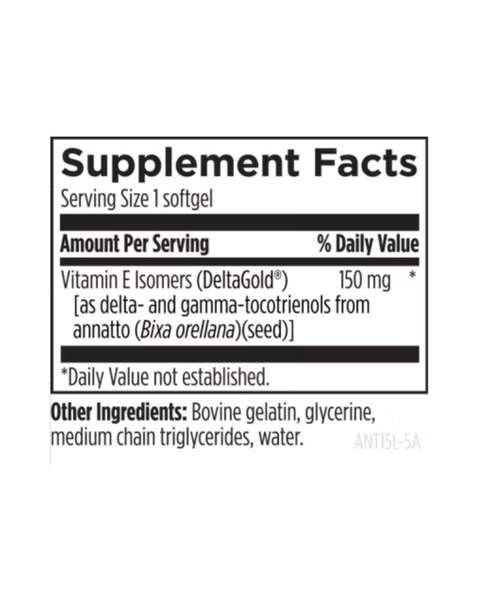 Annatto-ETM 150 Softgels – Delta/Gamma Tocotrienols for Cardiovascular & Cellular Health