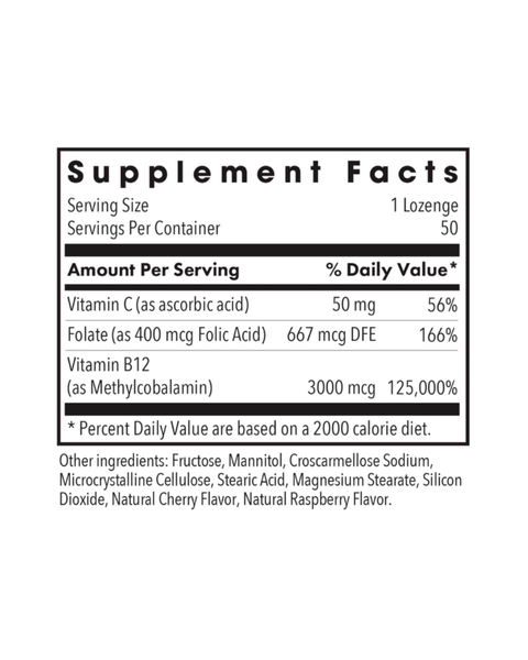 B12 Methylcobalamin 3000mcg Daily Energy Support