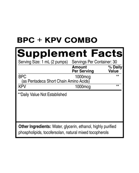 Liposomal BPC KPV Recovery Drops