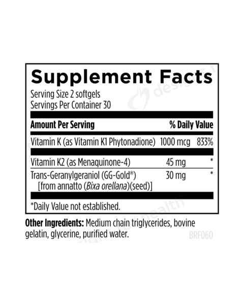 BRF 45™ Advanced Vitamin K2 Supplement – Bone Strength & Circulatory Support