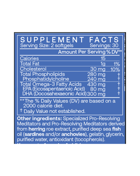 BodyBio Resolvin Fish Oil+ Omega-3 SPM Support
