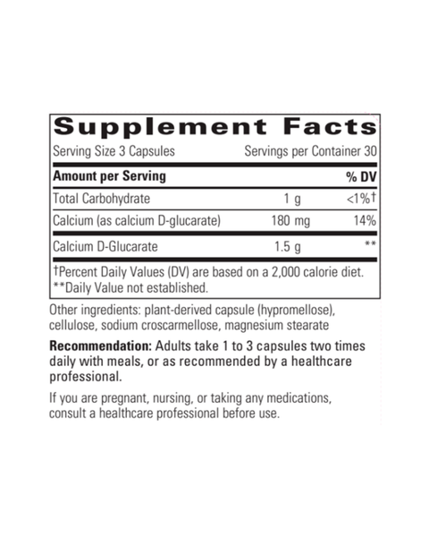 Calcium D-Glucarate Supplement | Immune & Detox Support