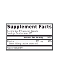 Choline Bitartrate – Brain & Focus Support