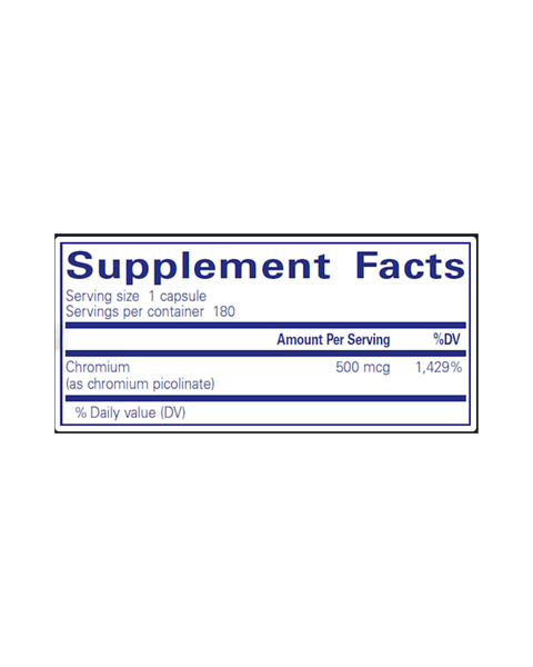 Chromium Picolinate – Glucose, Lipid & Metabolism Support