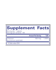 Chromium Picolinate – Glucose, Lipid & Metabolism Support
