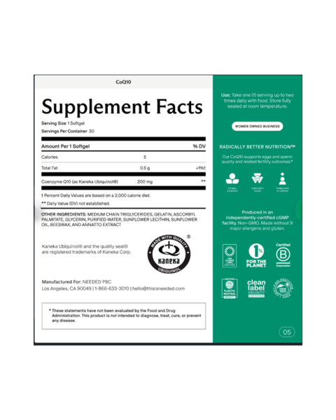 CoQ10 Ubiquinol 200mg | Fertility Support