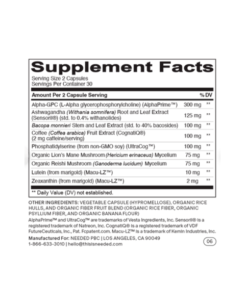 Cognitive Support | Focus & Brain Health