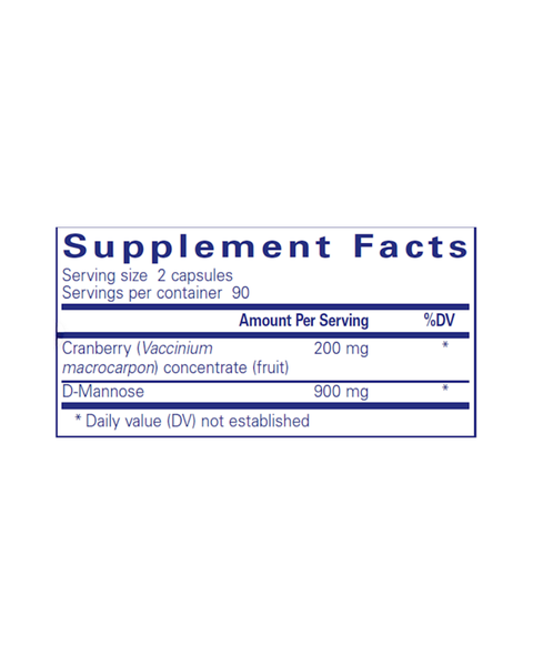 Cranberry + D-Mannose Capsules for Urinary Tract Support – Vegan Formula