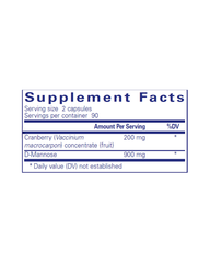 Cranberry + D-Mannose Capsules for Urinary Tract Support – Vegan Formula