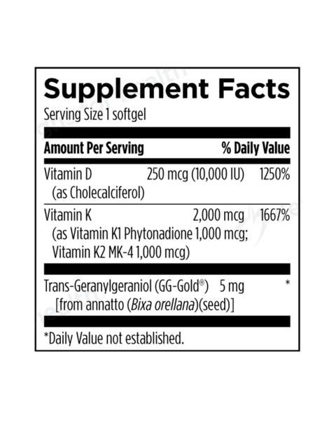 D-Evail™ 10K Vitamin D3 + K1 & K2 Softgels | High-Potency Bone & Immune Support