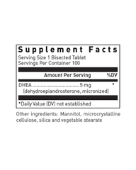 DHEA 5 mg Dissolvable Tablets – Low-Dose Hormone Support, Fast-Absorbing Micronized Formula