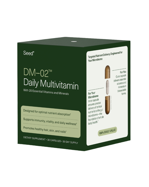 DM-02™ Daily Multivitamin – 20 Essential Vitamins & Minerals with Microbiome Support for Energy, Immunity & Whole Body Health