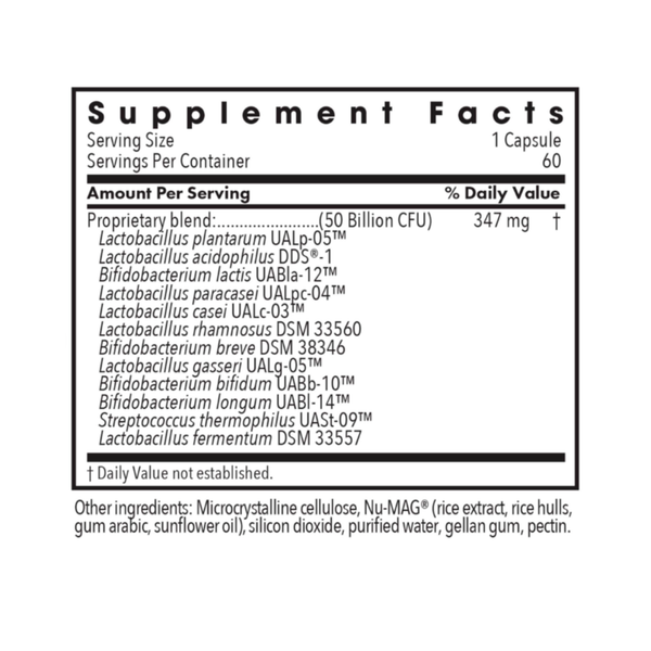 High-Potency Broad-Spectrum Probiotic – 50 Billion CFU, Shelf-Stable, Non-Dairy, Gluten-Free