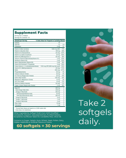 Iwi Prenatal Omega-3 DHA Multivitamin Softgels
