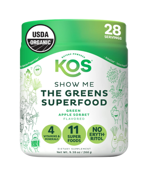 KOS Organic Super Greens Powder Apple Blend