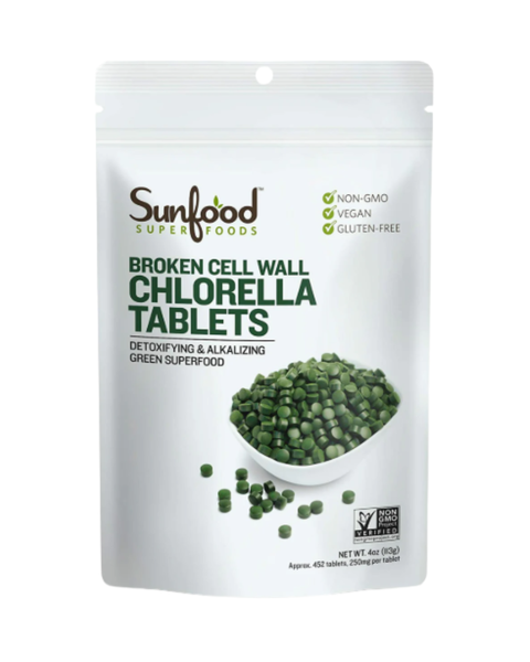 Sunfood Chlorella Tablets for Daily Wellness
