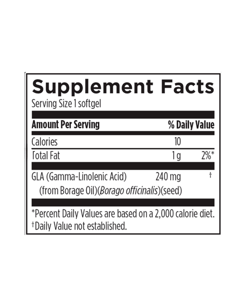 GLA 240 mg Softgels – Borage Oil for Skin Health & Hormonal Balance