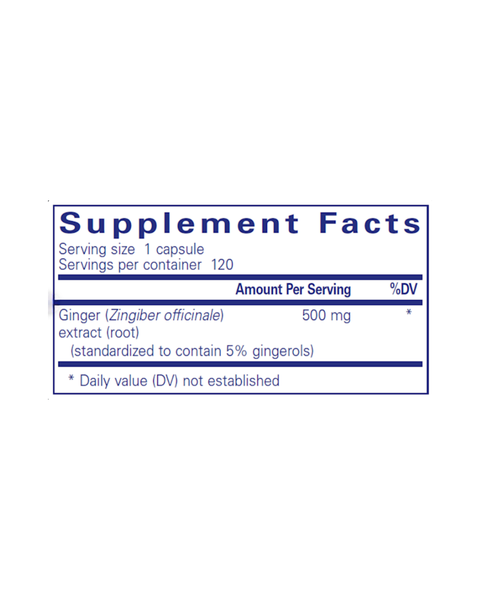 Ginger Extract 500 mg – Digestive & Circulatory Support