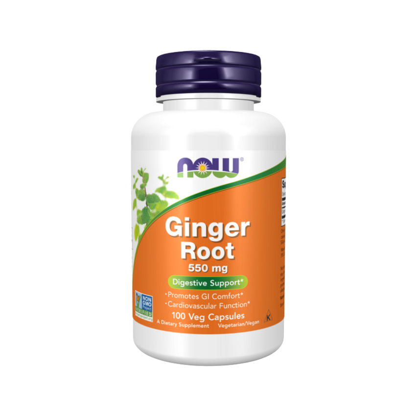 Ginger Root 550 mg – Digestive Comfort, Cardiovascular & Immune Support (Vegetarian Capsule)