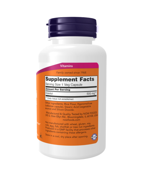 Myo-Inositol Capsules 500mg – Supports Healthy Membranes, Neurotransmitters & Metabolic Balance | Vegan