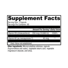 K2-D3 10,000 – Bioactive Vitamin K2 & D3 for Bone, Cardiovascular & Blood Health