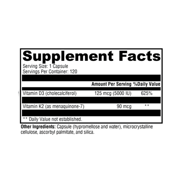 K2-D3 5000 – Bioactive Vitamin K2 & D3 for Bone, Cardiovascular & Blood Health