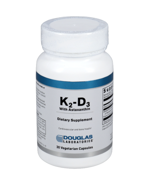 Vitamin K2-D3 with Astaxanthin – Bone & Heart Health Support, 180mcg K2 + 2,500 IU D3