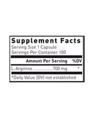 L-Arginine 700mg Amino Acid Heart Support