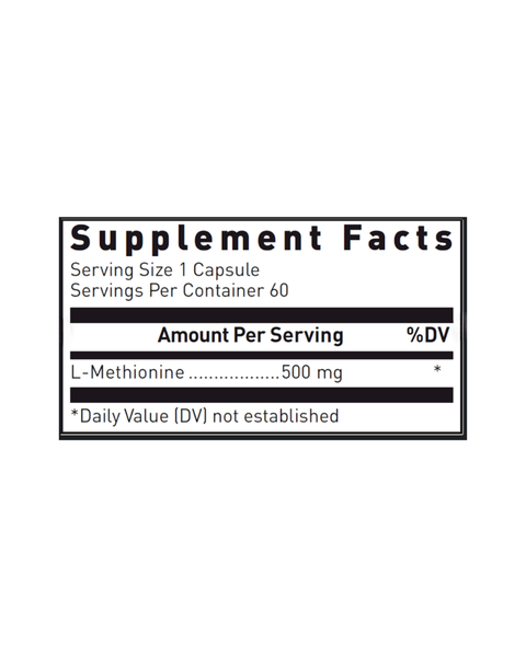 L-Methionine 500 mg – Essential Amino Support