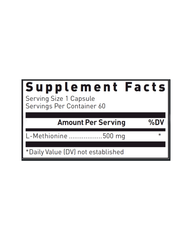 L-Methionine 500 mg – Essential Amino Support