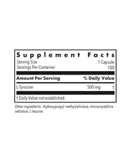 L-Tyrosine 500mg Focus & Performance Support