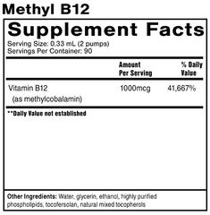 Methylcobalamin B12 Liquid – High-Potency, Bioactive B12 for Energy, Mood, and Nervous System Support
