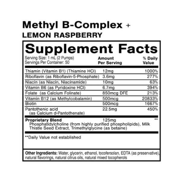 Liposomal Methyl B-Complex + Lemon Raspberry