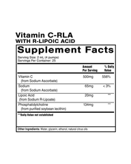 Liposomal Vitamin C with R-Lipoic Acid – Buffered Antioxidant & Mitochondrial Support (Fast-Absorbing Liquid)