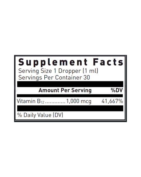 Liquid Vitamin B12 1000mcg Drops